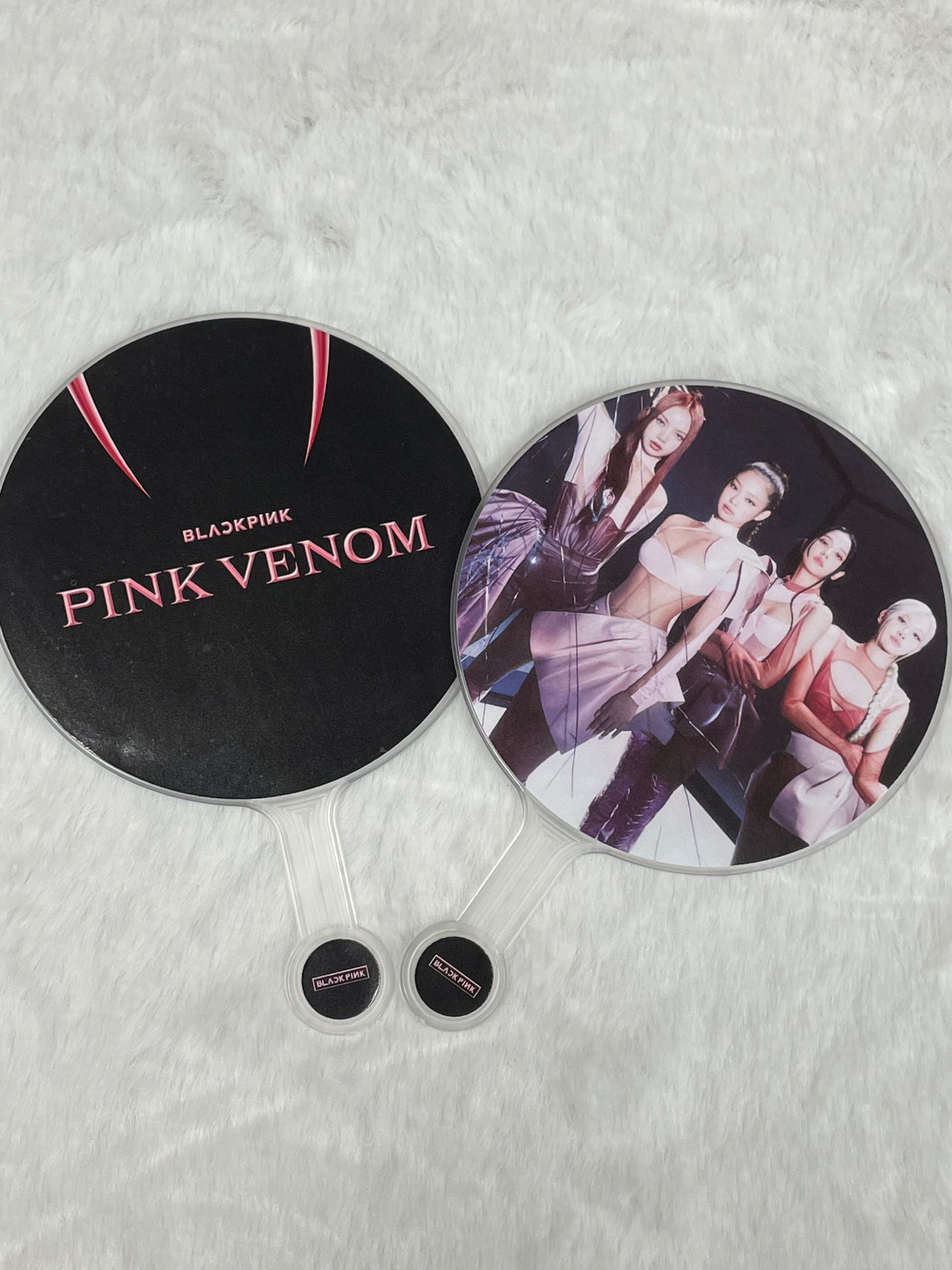 Black Pink Mini Picket Fan