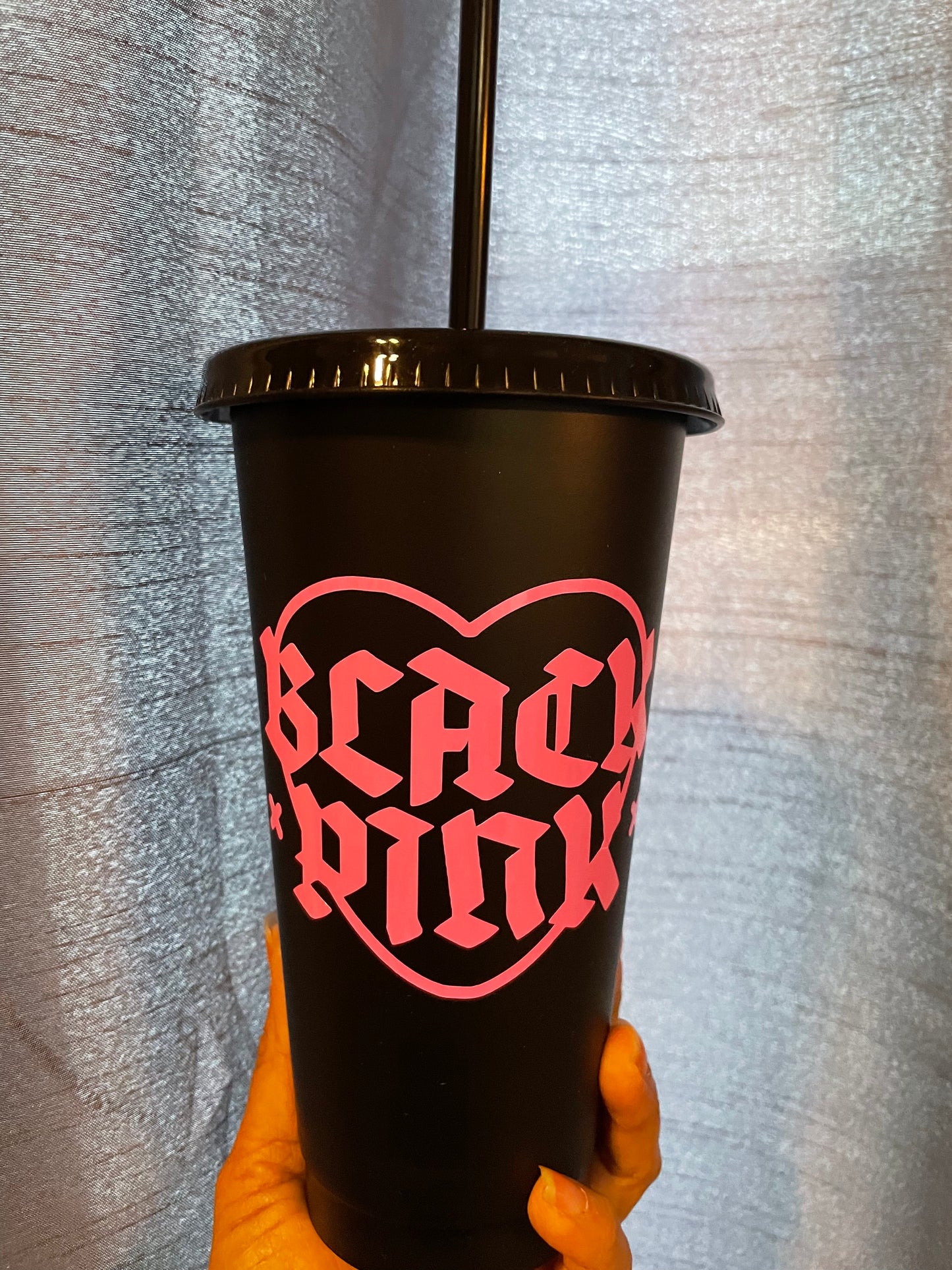 Black Pink Cold Cup 24 oz