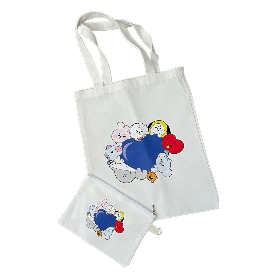 BT21 Tote Bag with Pouch