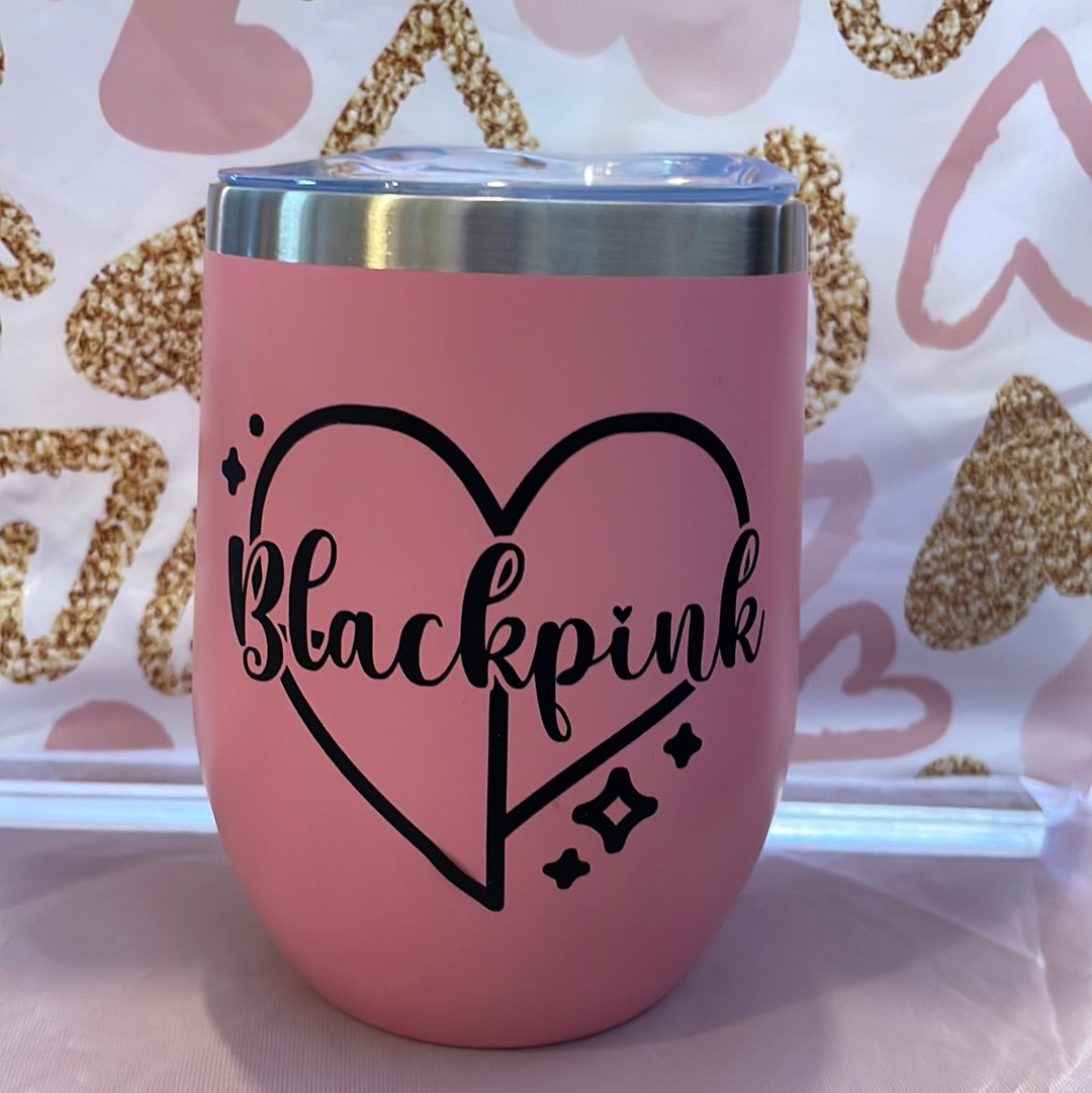 Black Pink Wine Tumbler