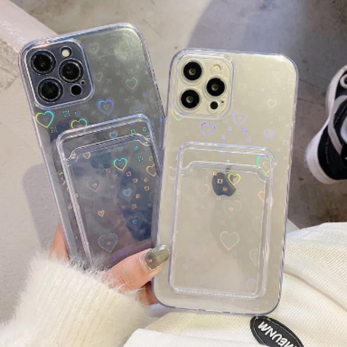 Holographic Iphone Case with Photo Card Holder